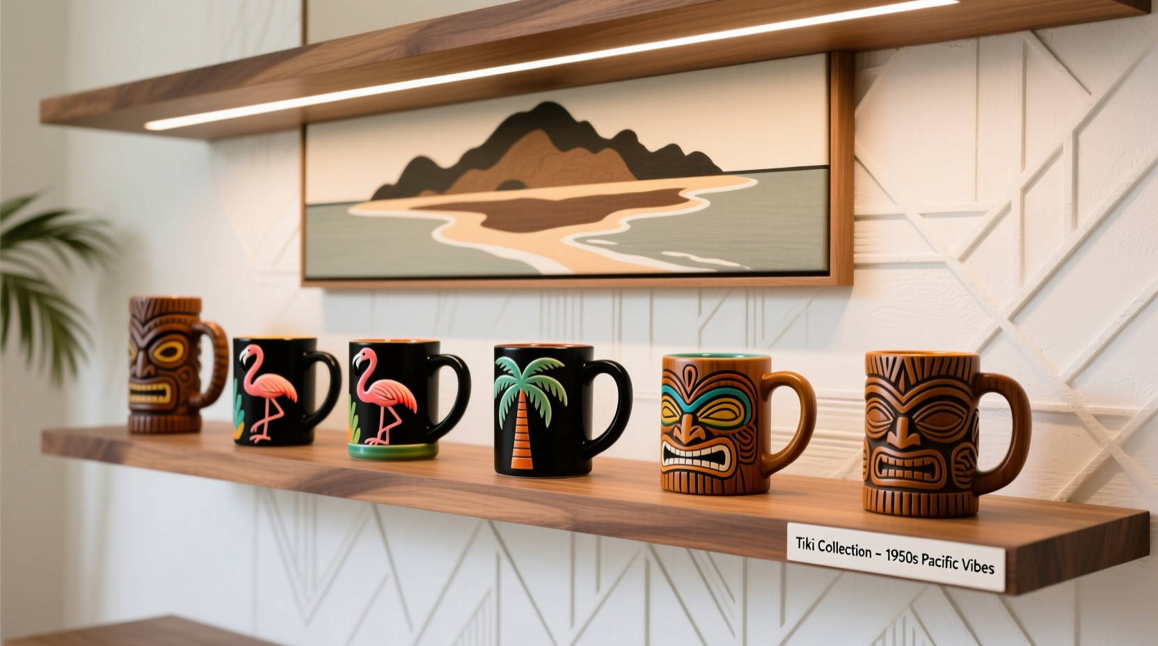 tiki mugs collection display ideas that don’t look cluttered