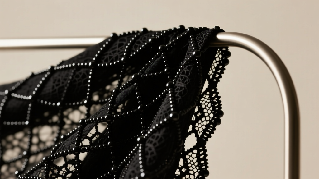 Black Beaded Lace Fabric: Engineering Elegance & Performance
