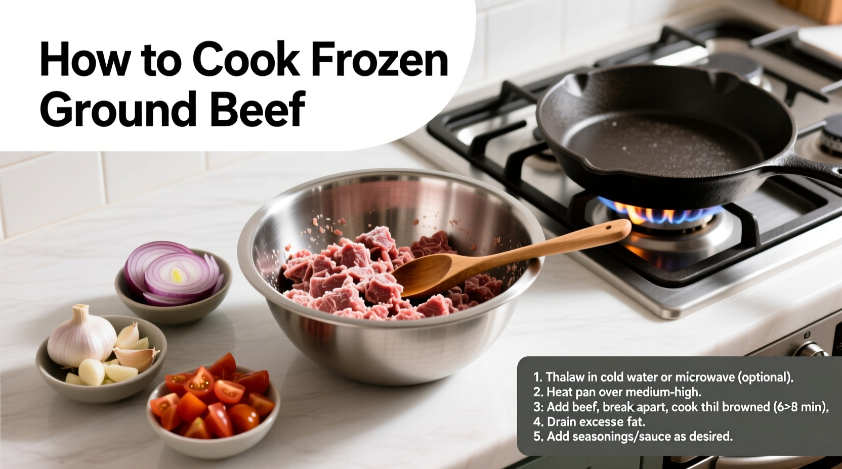 how to cook frozen ground beef
