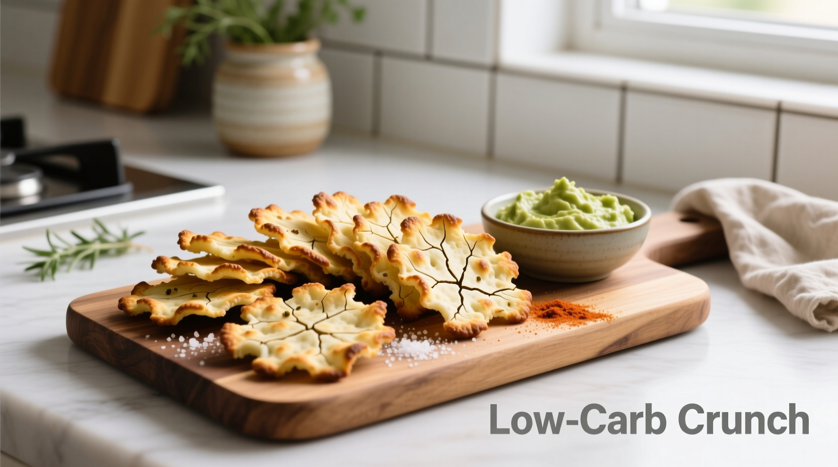 crispy cauliflowerbased crackers for lowcarb snacking