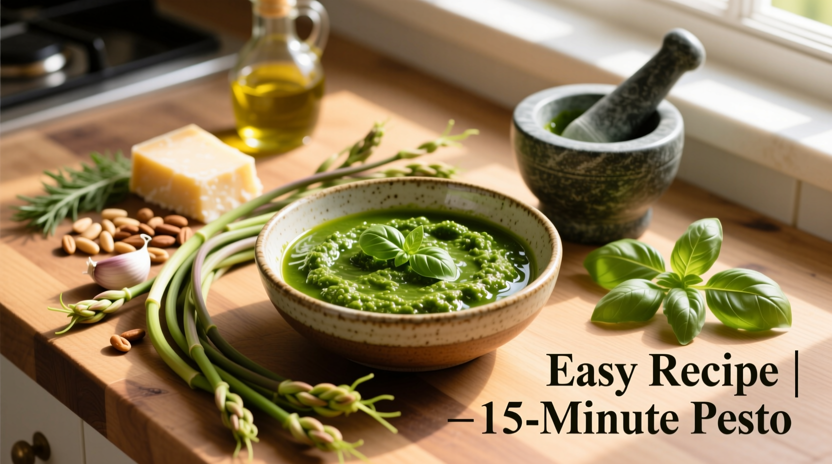 delicious pesto made with garlic scapes  easy recipe