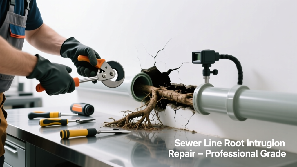 Fixing Failed Sewer Line Root Intrusion Removal