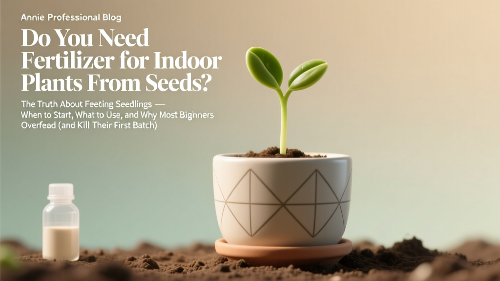 Indoor Plant Fertilizer for Seedlings: When to Start (2026)