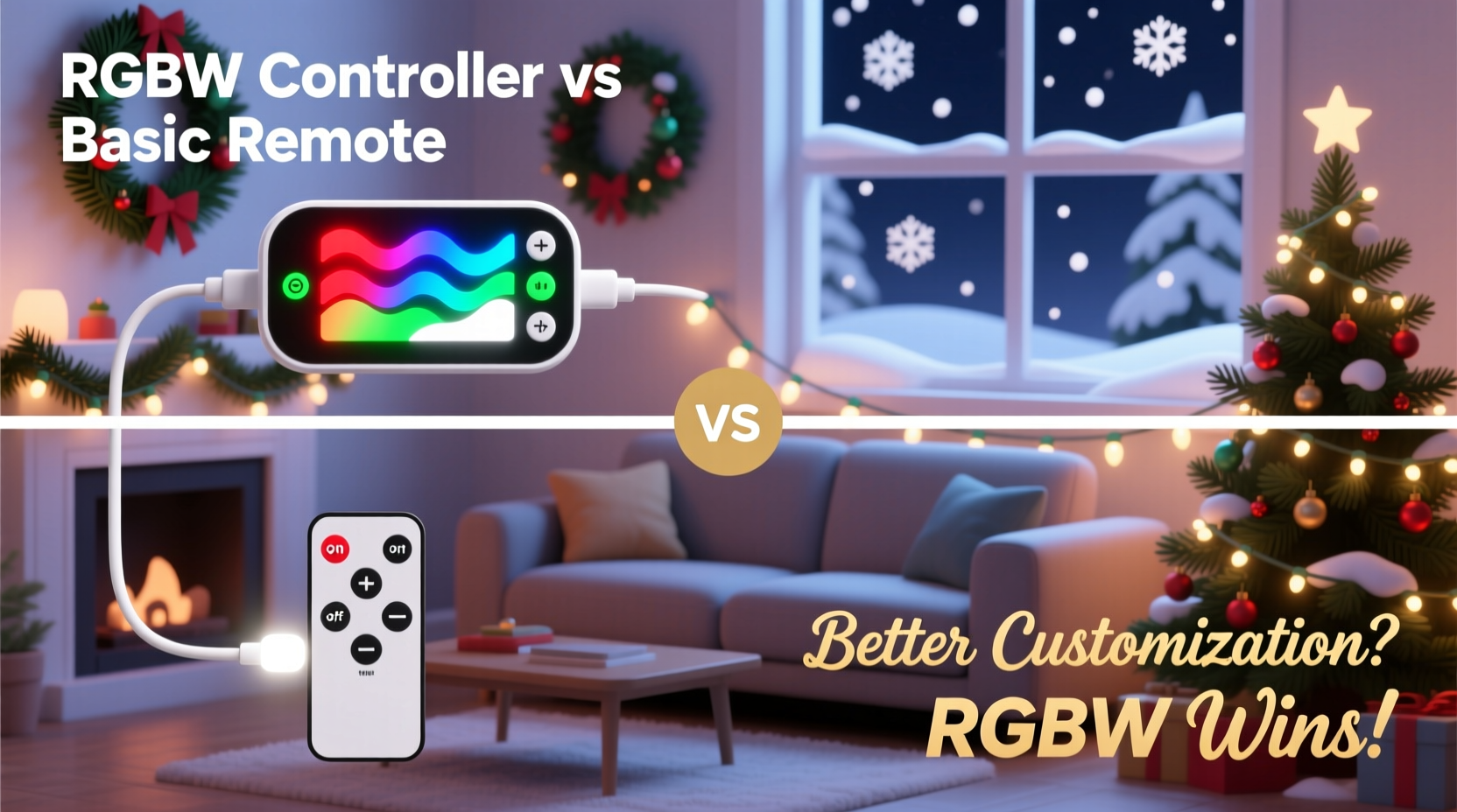 rgbw controller vs basic remote for christmas lights which offers better customization