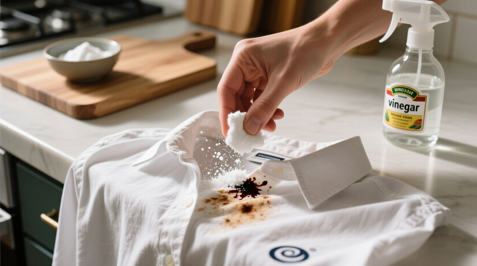 ink removal on cotton shirts without damaging logos