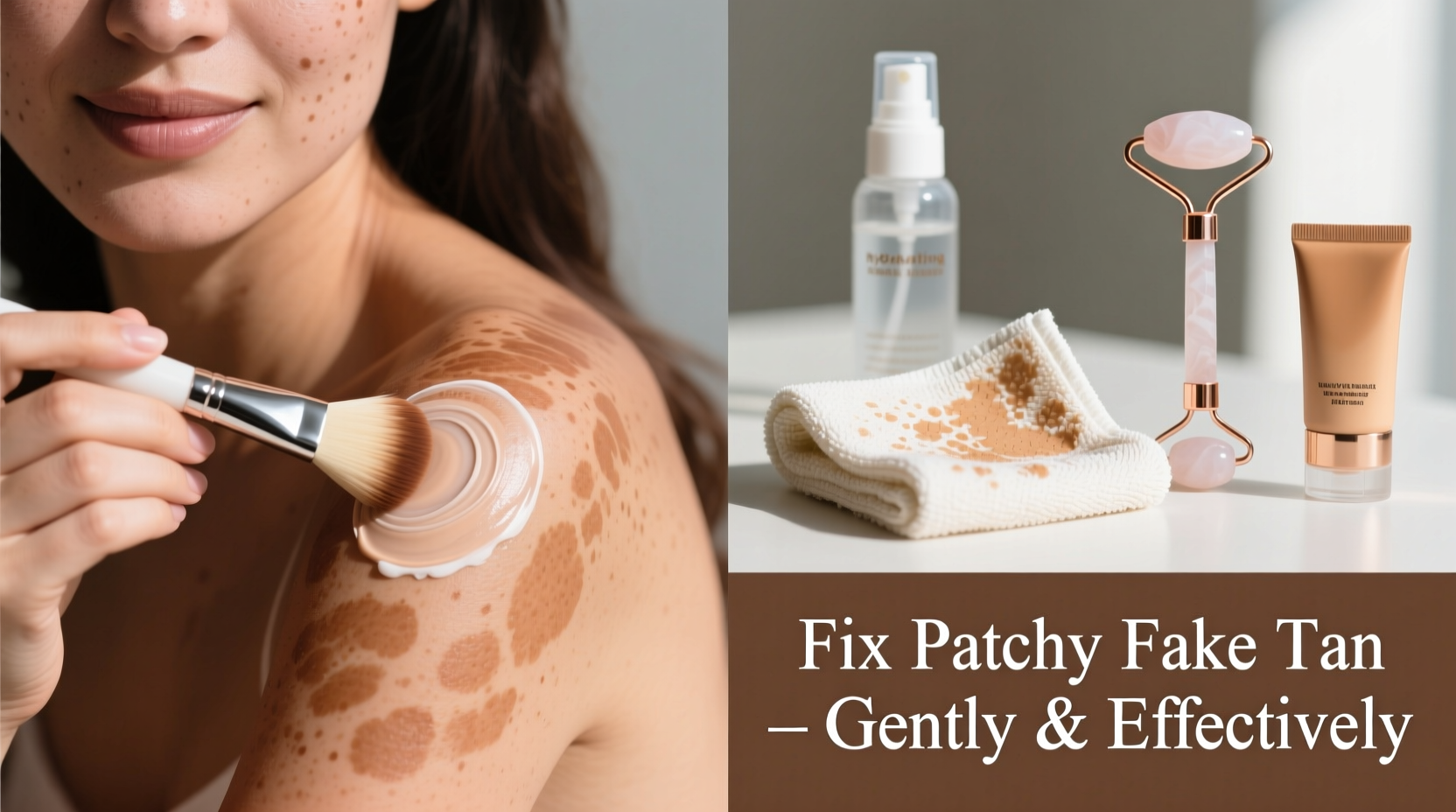 how to fix patchy fake tan without scrubbing your skin raw