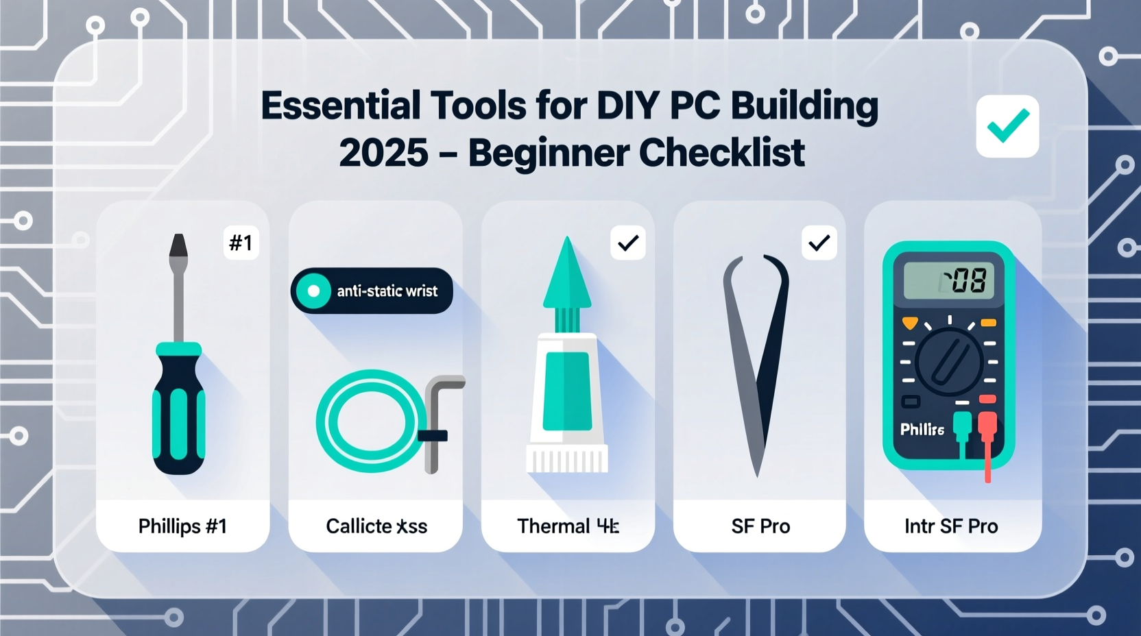 essential tools for diy pc building 2025 beginner checklist