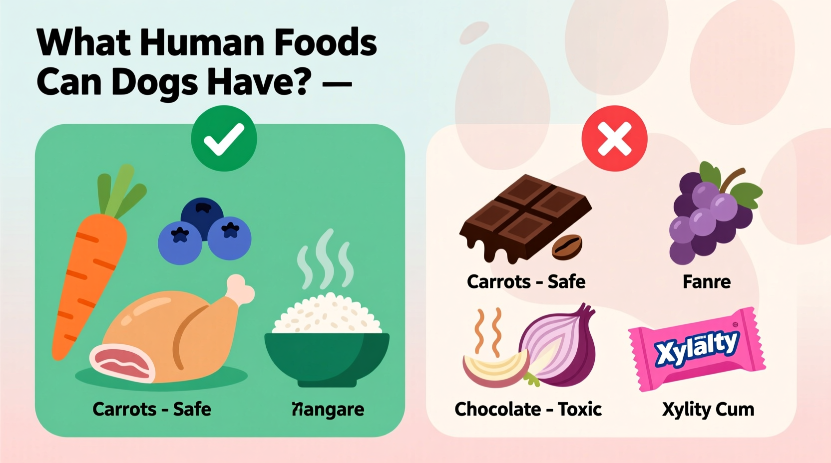 what human foods can dogs have