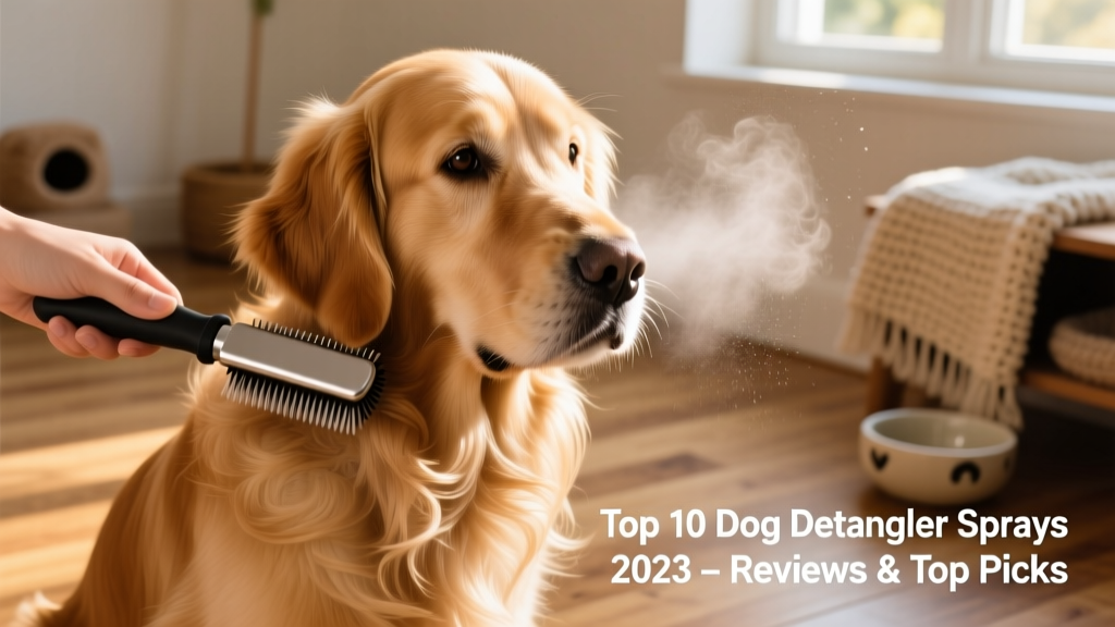 Close-up of a golden retriever's glossy, tangle-free coat being gently brushed with a slicker brush