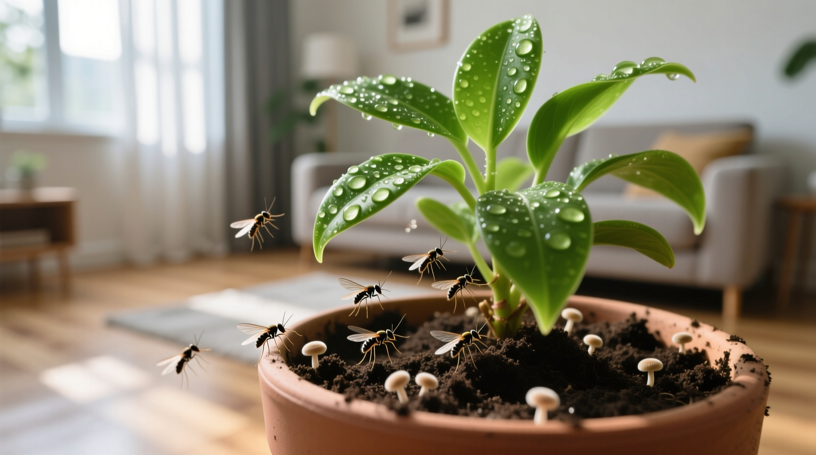 get rid of houseplant gnats