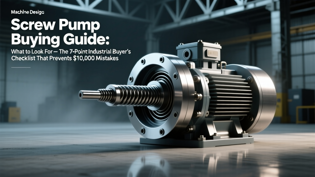 Screw Pump Buyer's Guide: Avoid $12K+ Hidden Costs