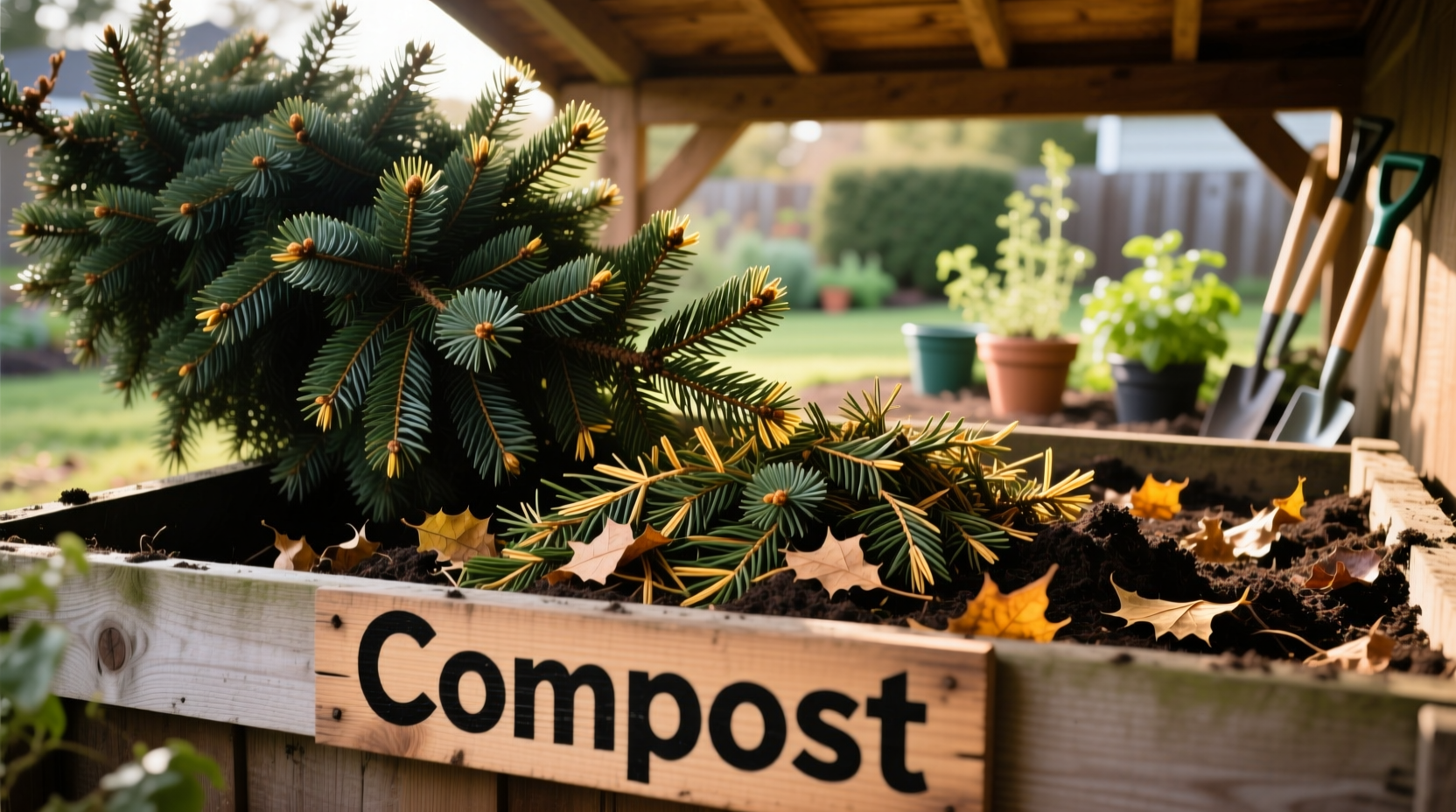 can you compost pine needles from your real christmas tree