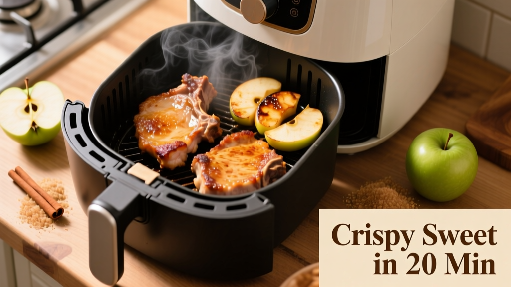 Air Fryer Pork Chops with Apples: Crispy & Sweet in 20 Min