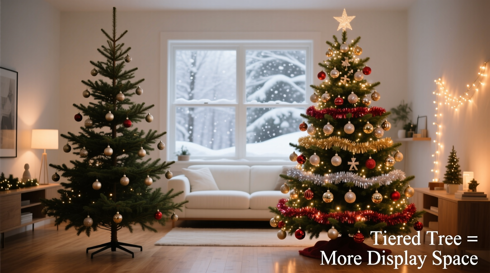is a tiered christmas tree better for displaying more ornaments than standard