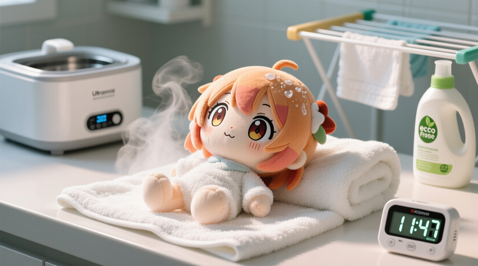 how to sanitize plush anime figures after laundry