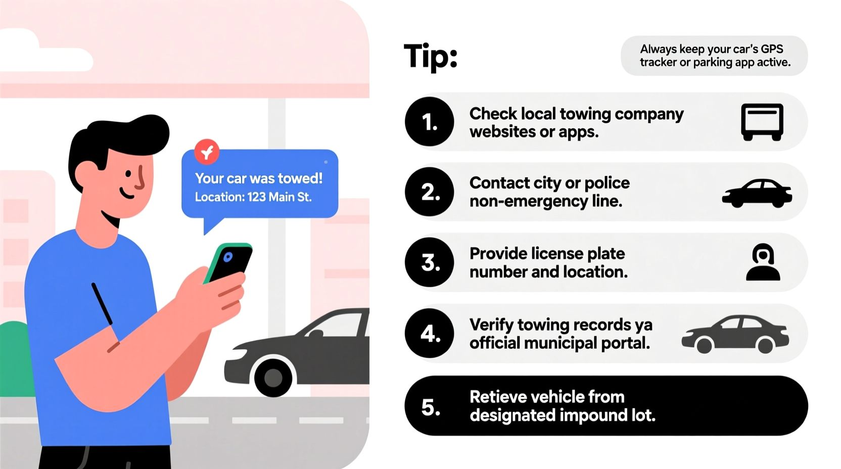how to find out who towed my car