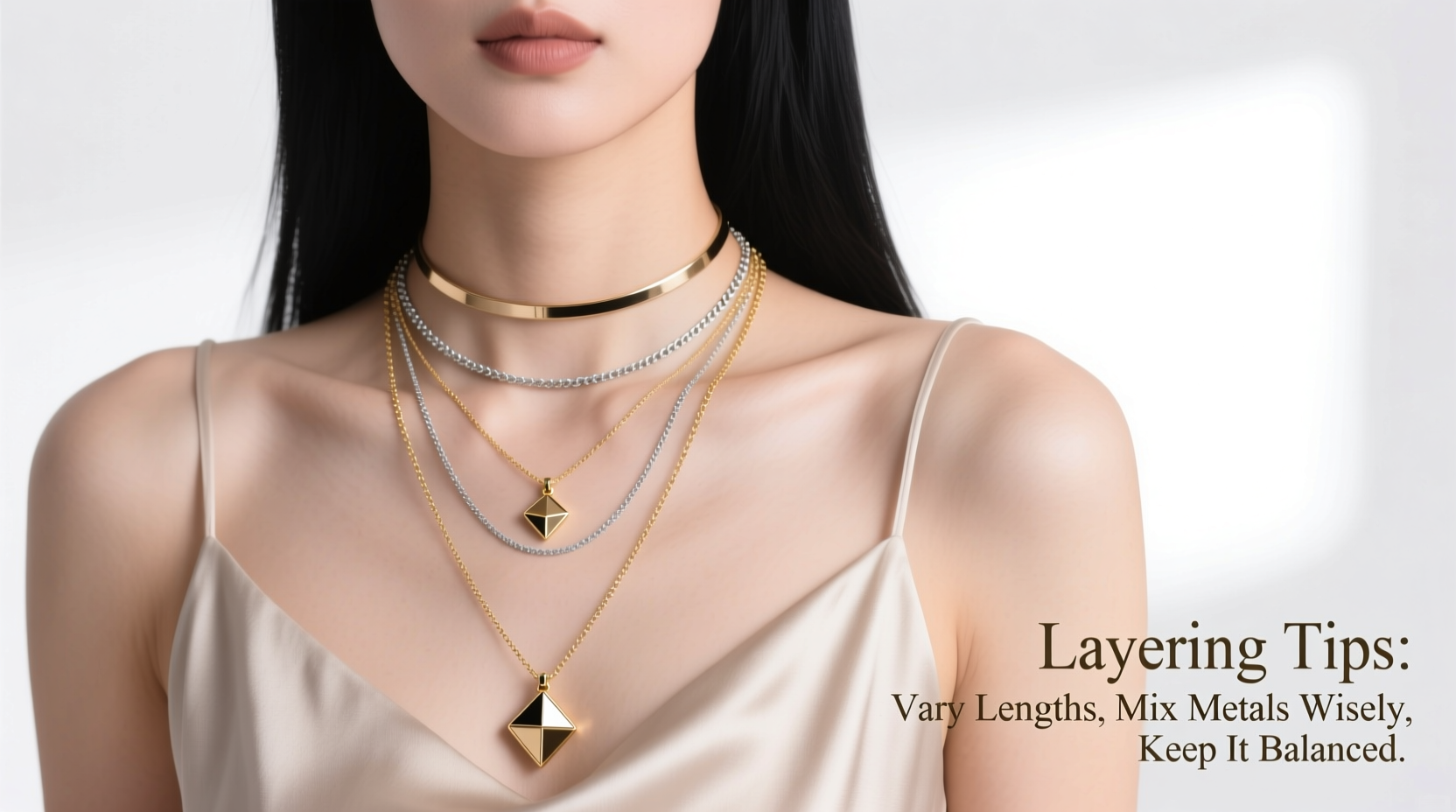how to layer necklaces perfectly without tangling or clashing