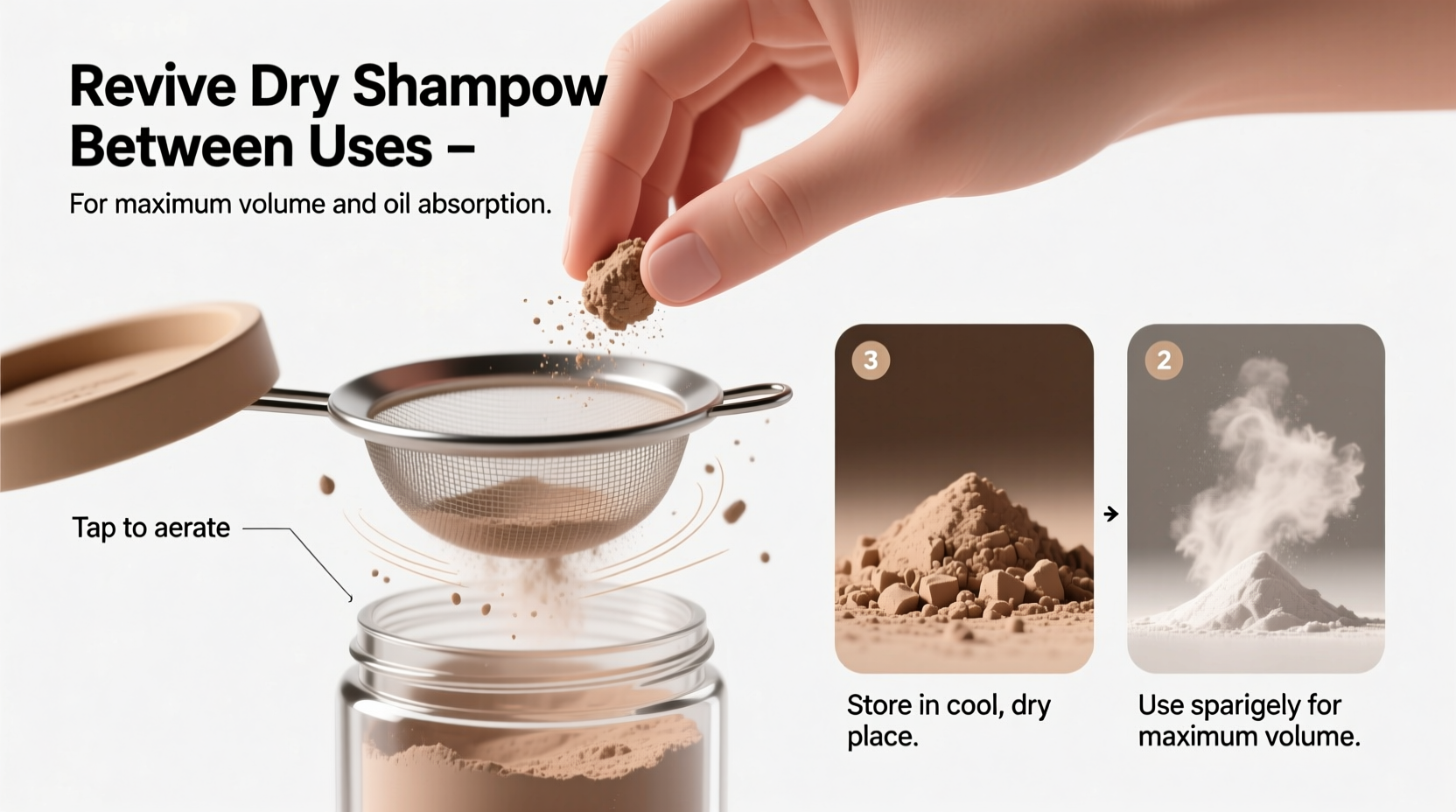 how to revive dry shampoo between uses for maximum volume and absorption