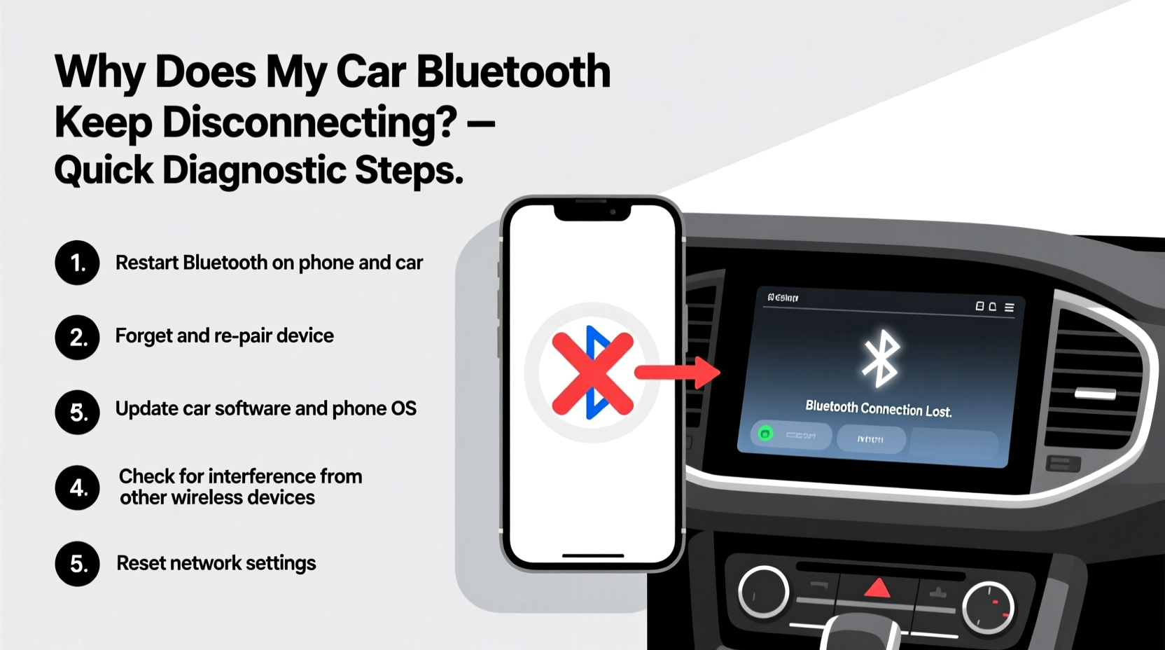 why does my car bluetooth keep disconnecting quick diagnostic steps