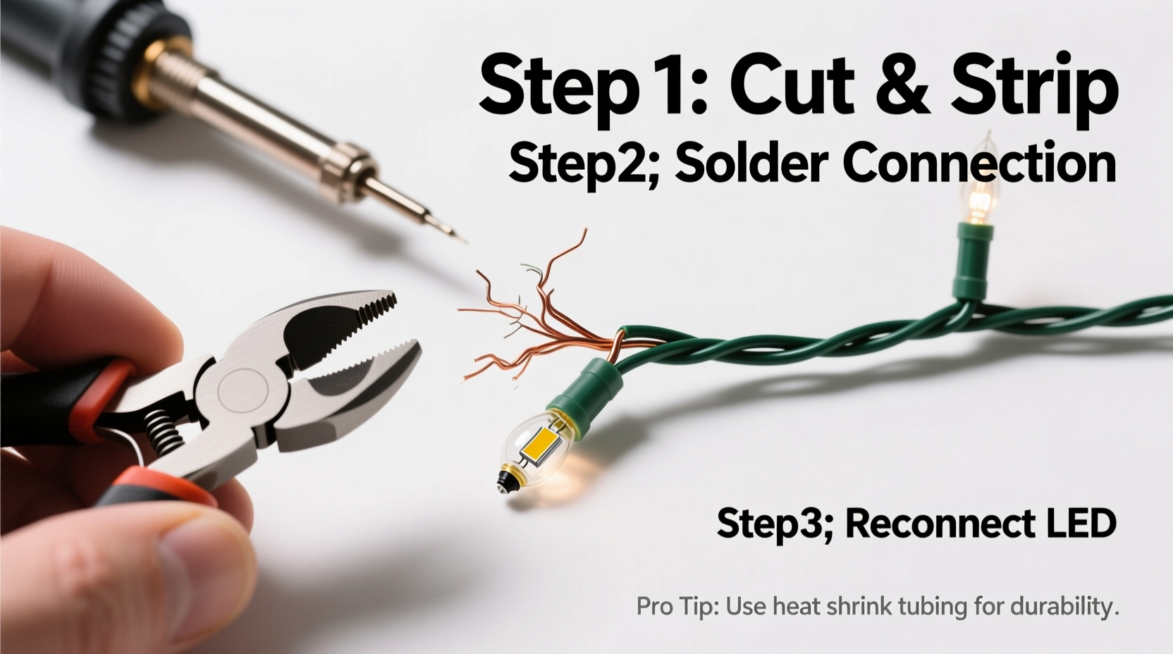 how to repair broken micro christmas lights without replacing the whole strand