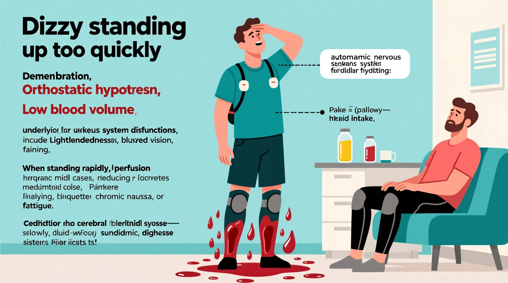 why do i feel dizzy when standing up too fast dehydration or something else