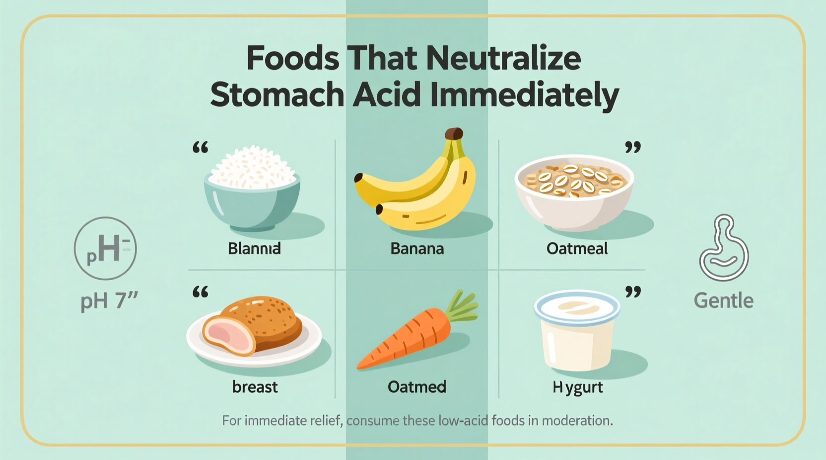 what foods neutralize stomach acid immediately