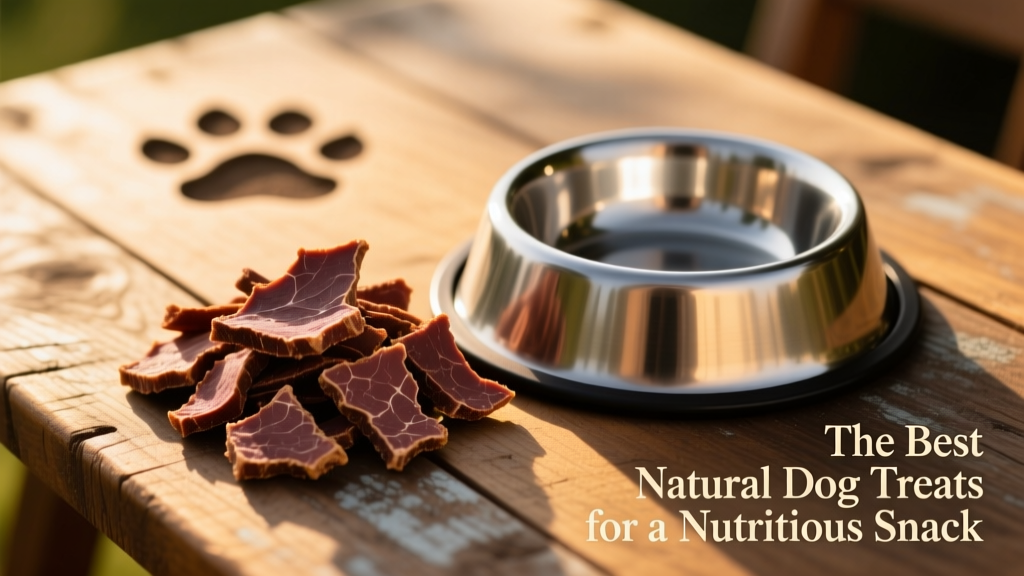 Small pile of freeze-dried beef liver treats next to a stainless steel dog bowl