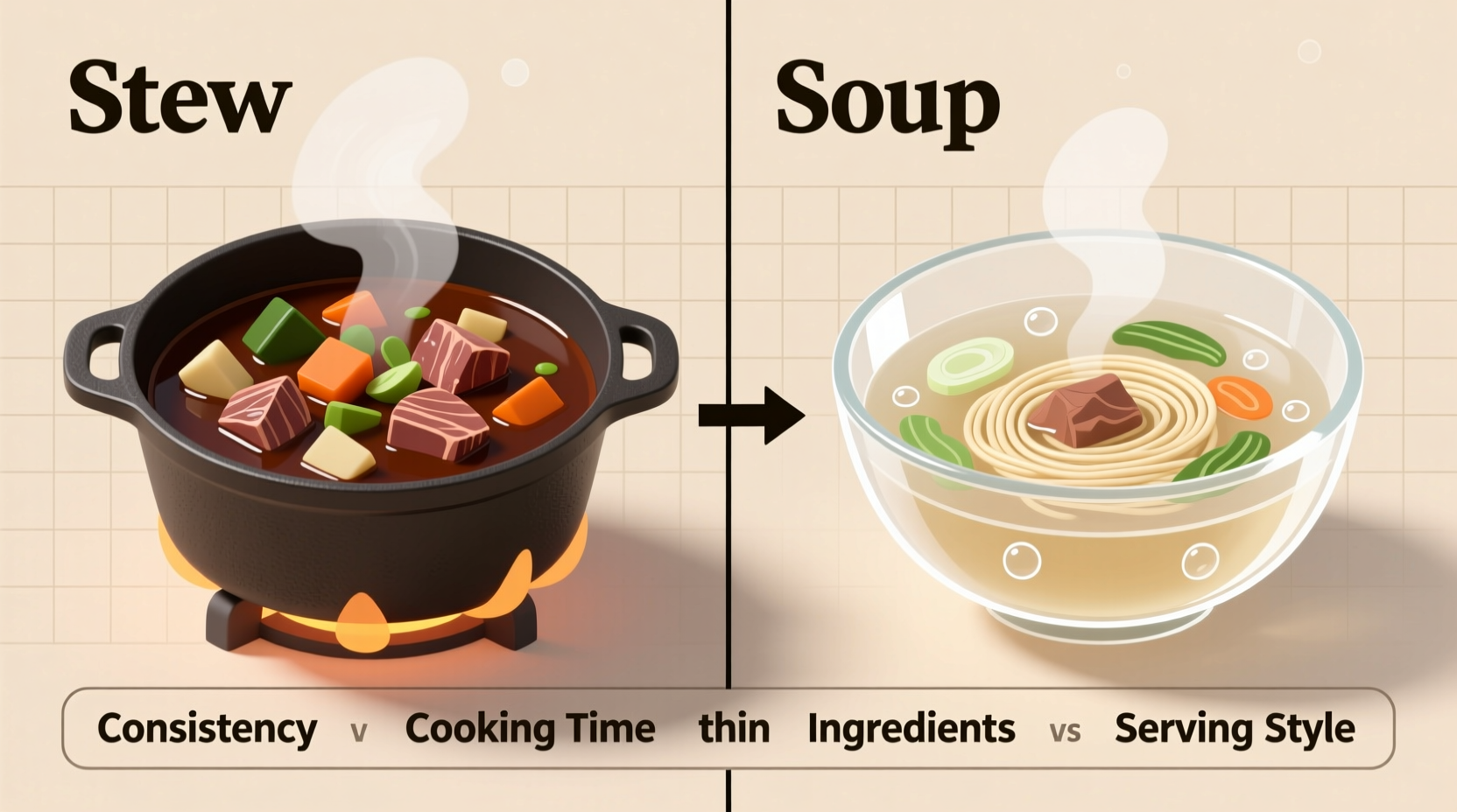 key differences between stew and soup explained