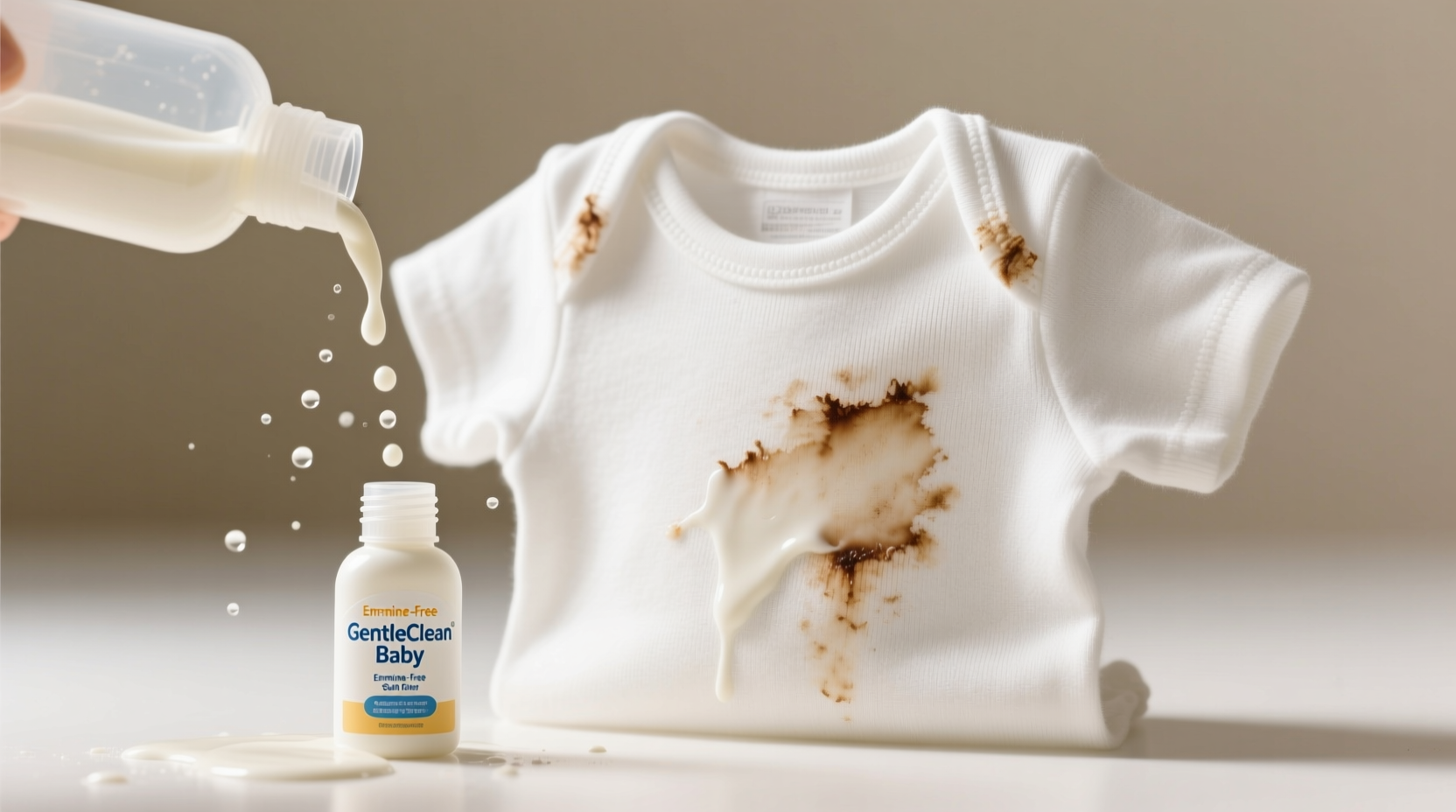 remove dried protein stains from baby onesies