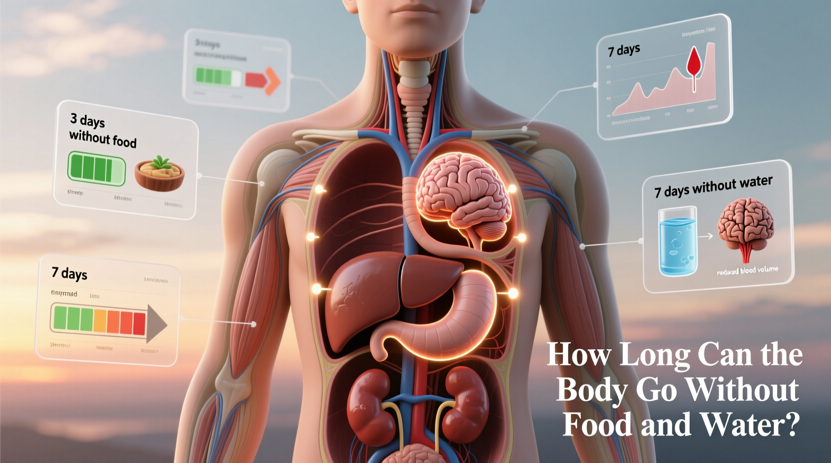 Human Survival Without Food and Water: Medical Timelines
