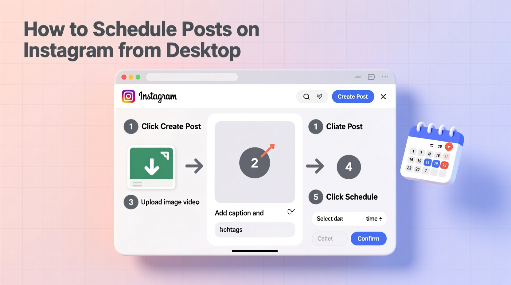 how to schedule posts on instagram from desktop browser