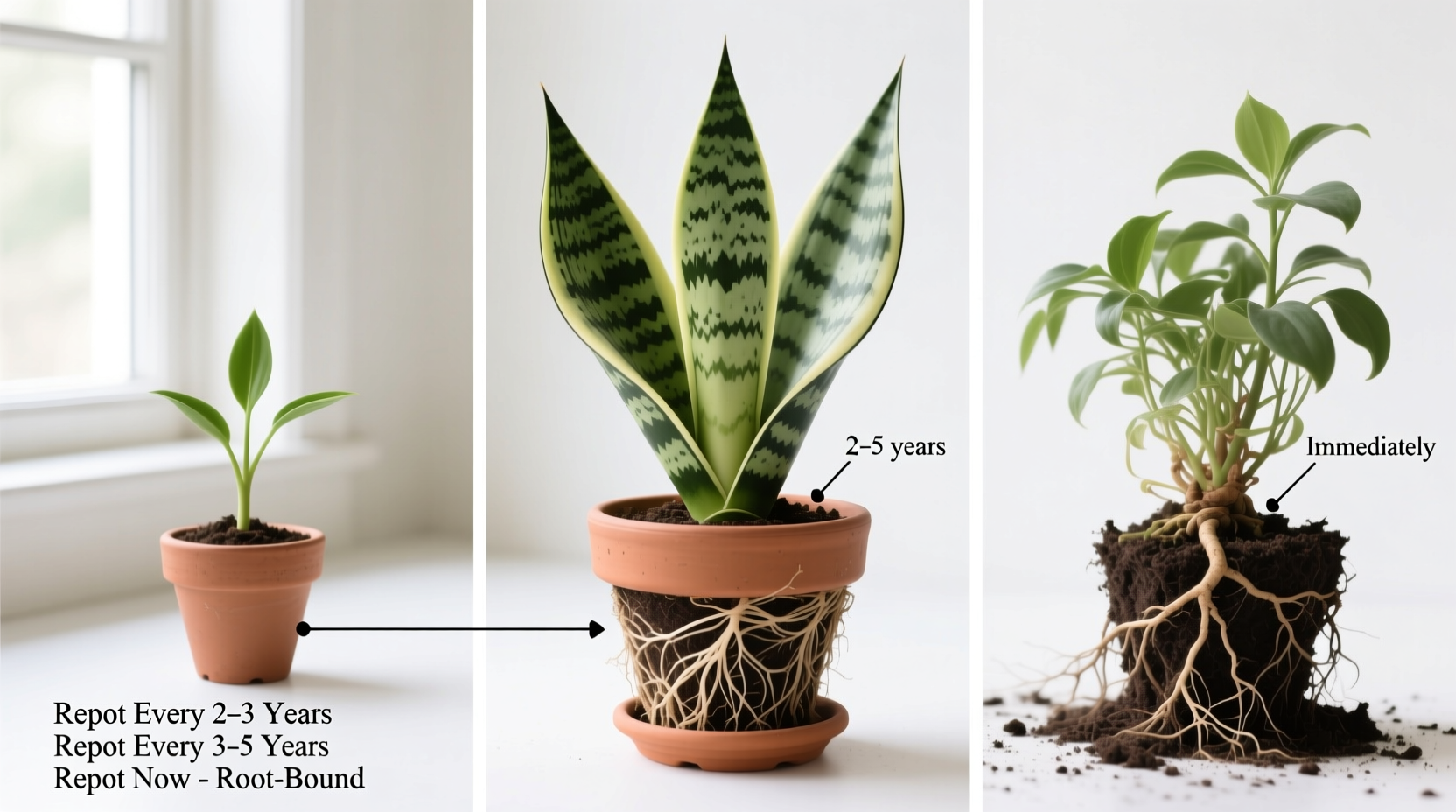how often to repot snake plant