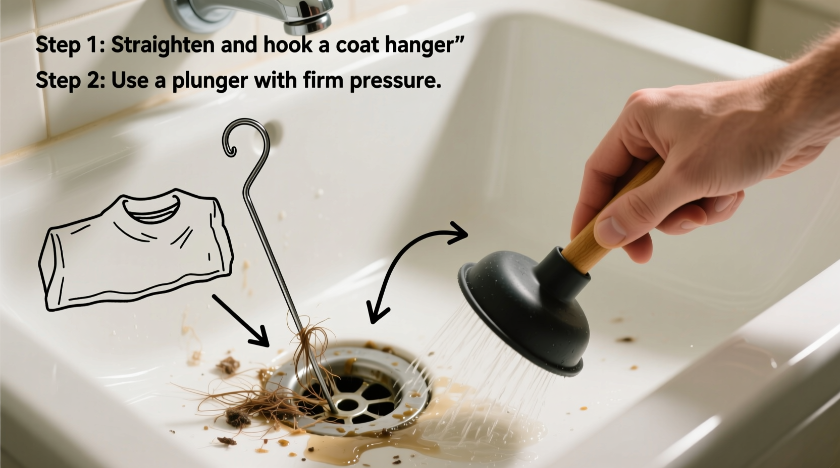 how to unclog a shower drain without chemicals using simple tools