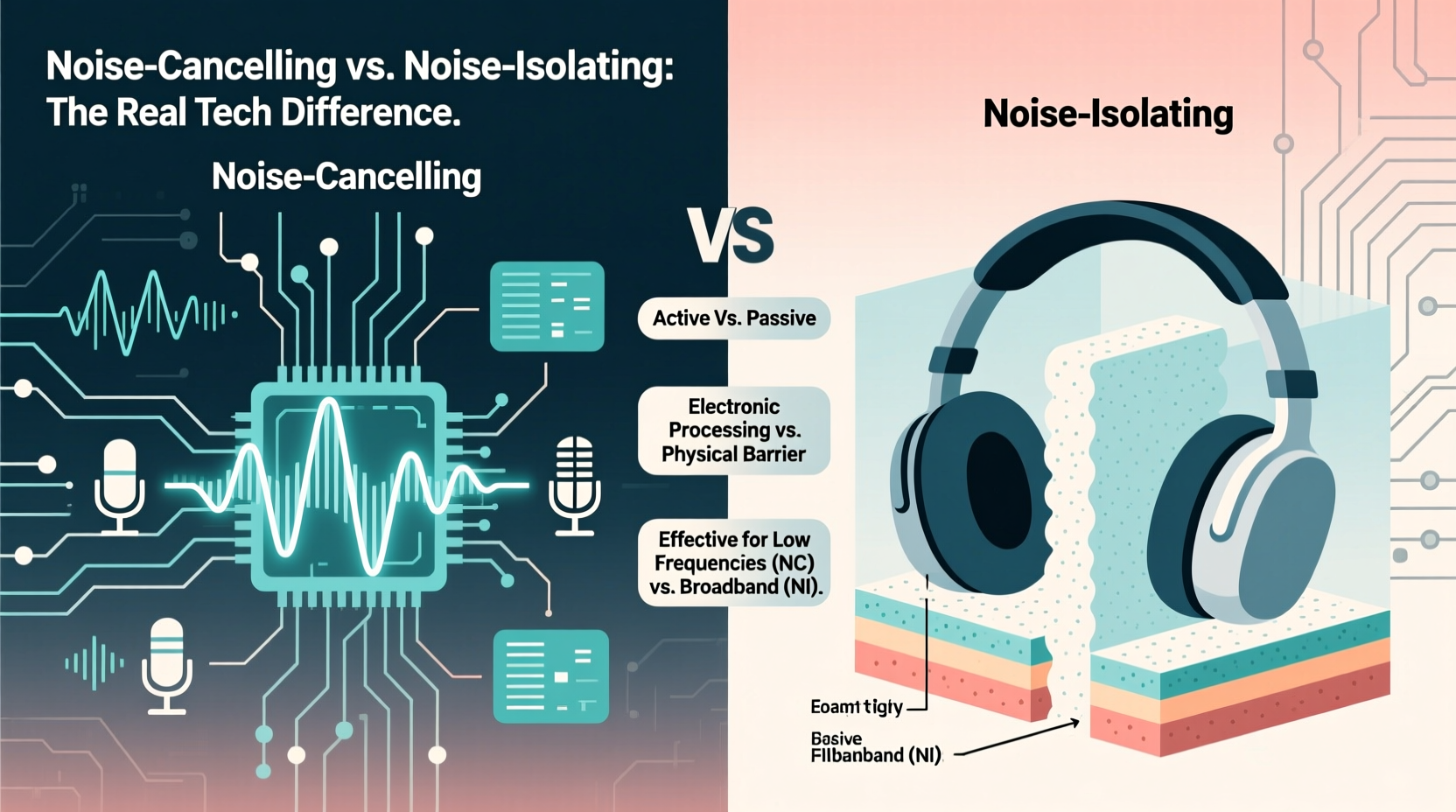 noise cancelling vs noise isolating what is the actual difference in tech