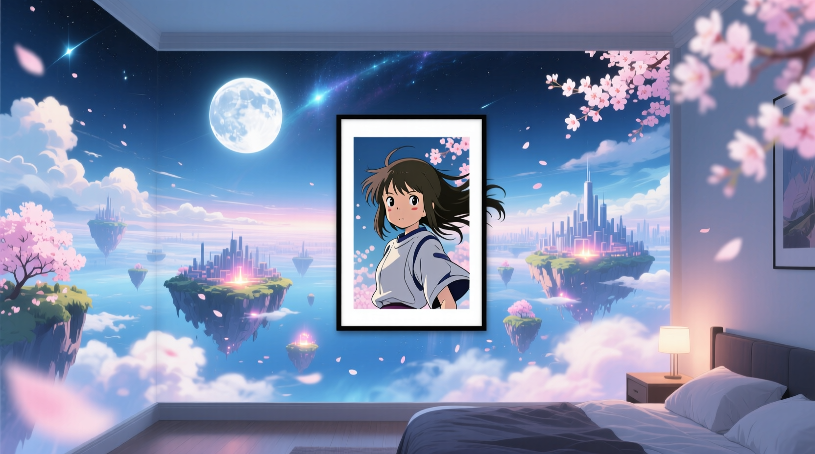 anime wallpaper vs poster prints which gives a more immersive bedroom vibe