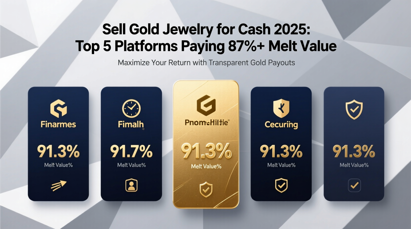 Sell Gold Jewelry for Cash 2025: Top 5 Platforms Paying 87%+ Melt Value