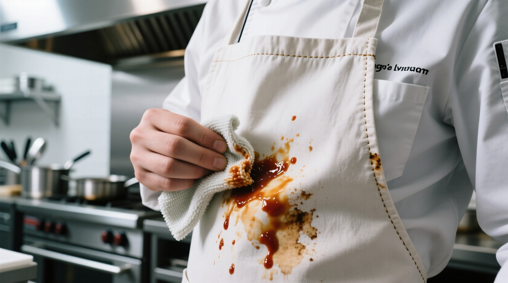 hot sauce stain removal for chef aprons