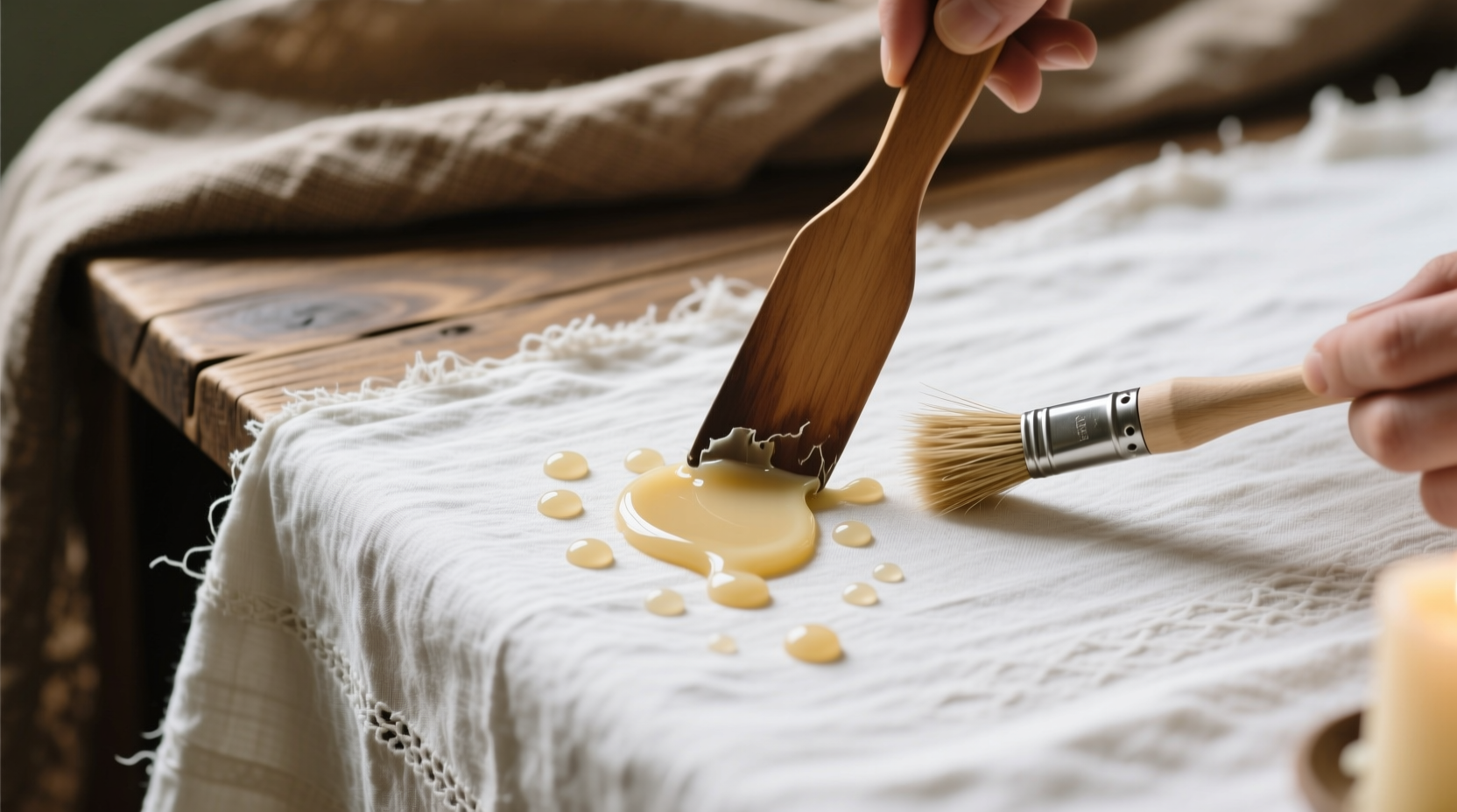 eco friendly wax removal for linen