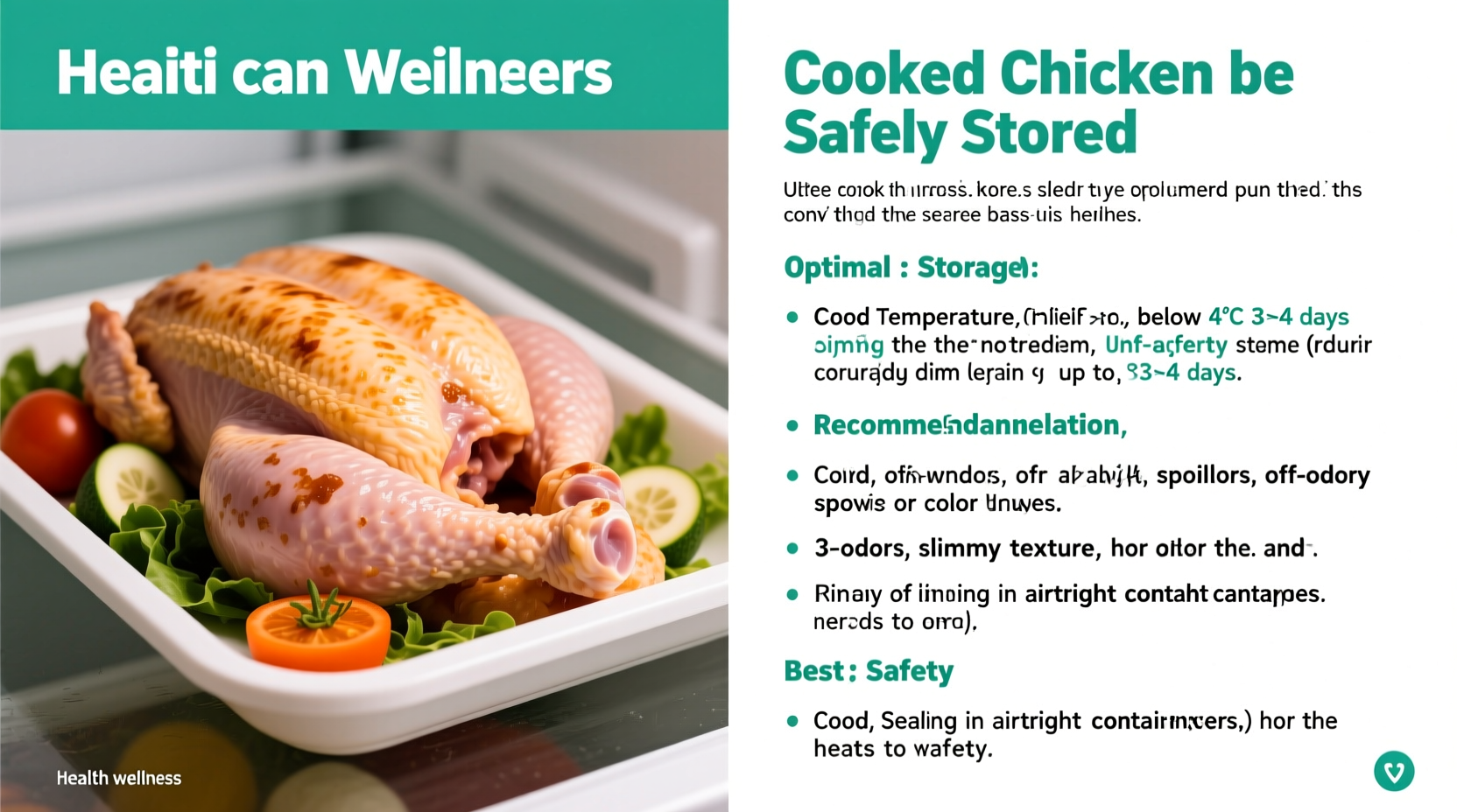 how long cooked chicken fridge