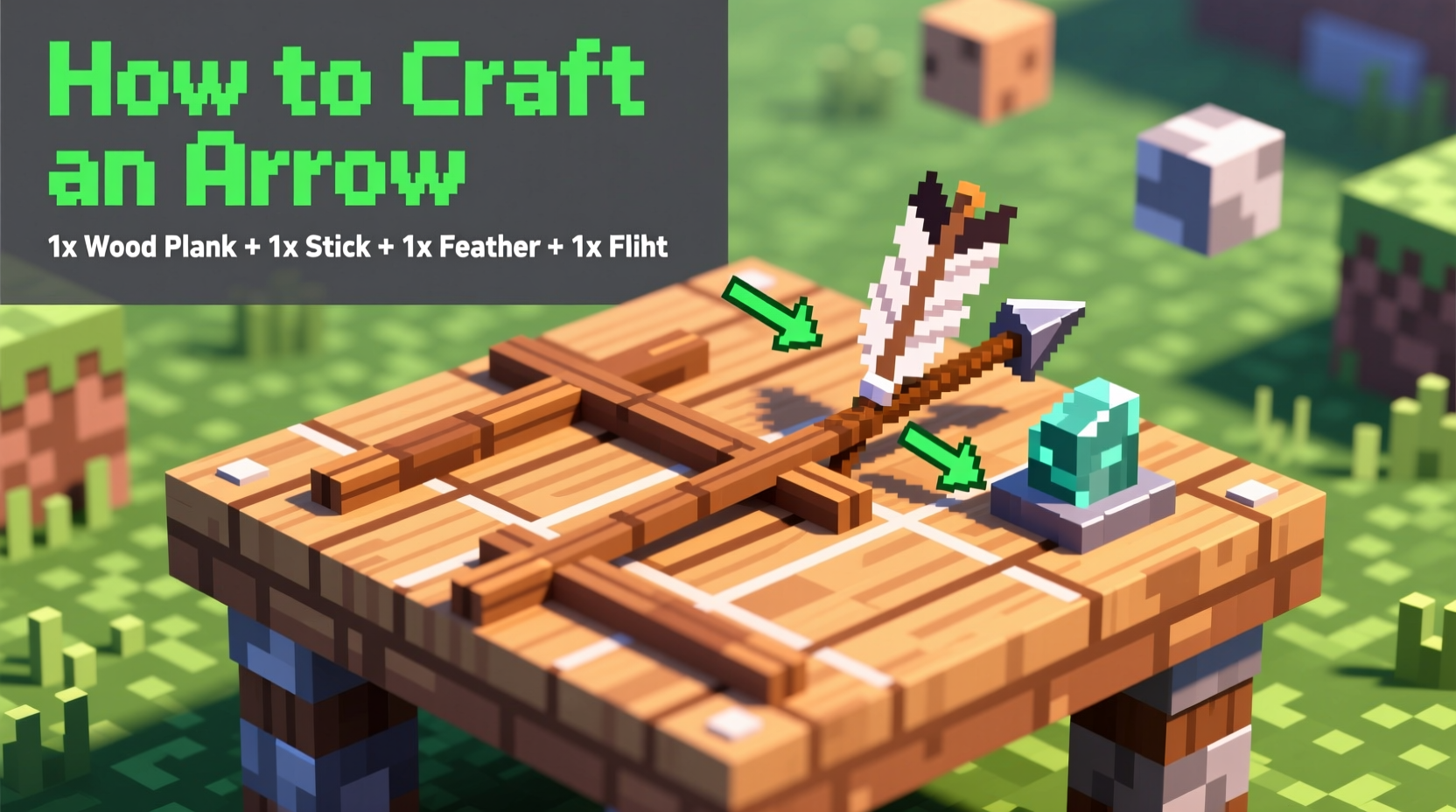 how to craft an arrow minecraft