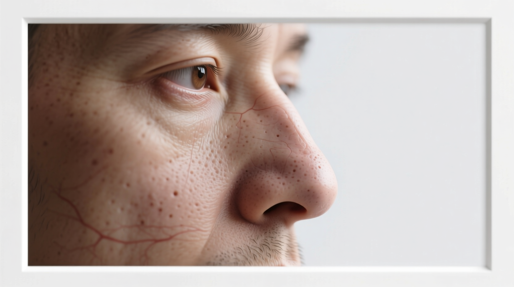 Side profile showing natural nasal anatomy variations