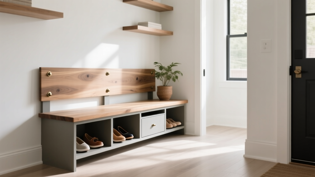 Where to Find a Farmhouse Bench with Shoe Storage