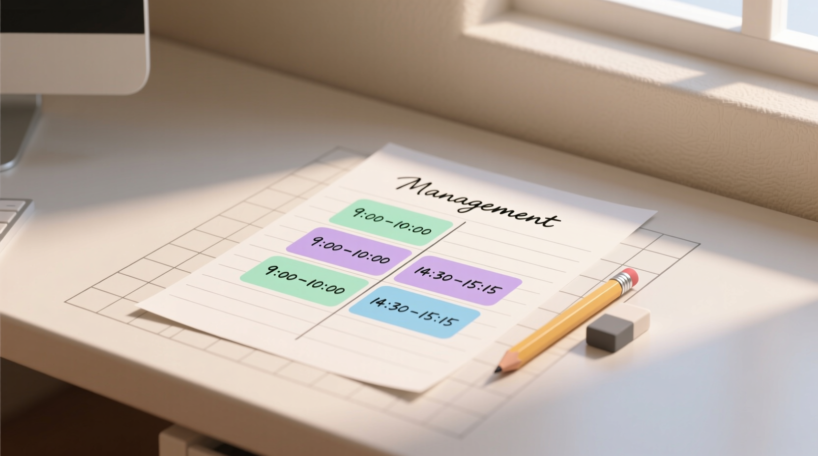 time management on paper