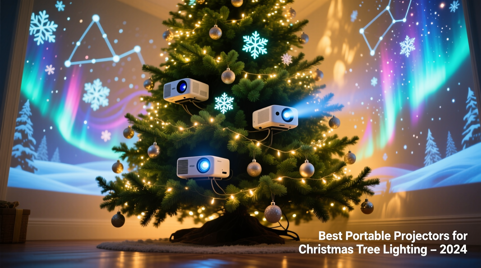 best portable projectors to use inside a christmas tree for immersive lighting