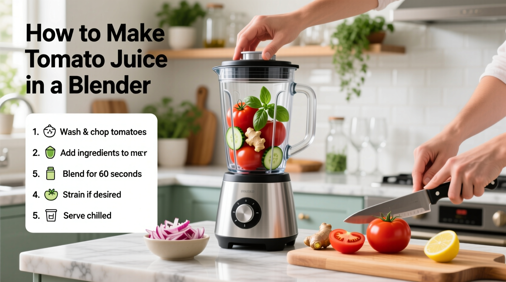 Make Perfect Tomato Juice in a Blender: 10-Minute Recipe