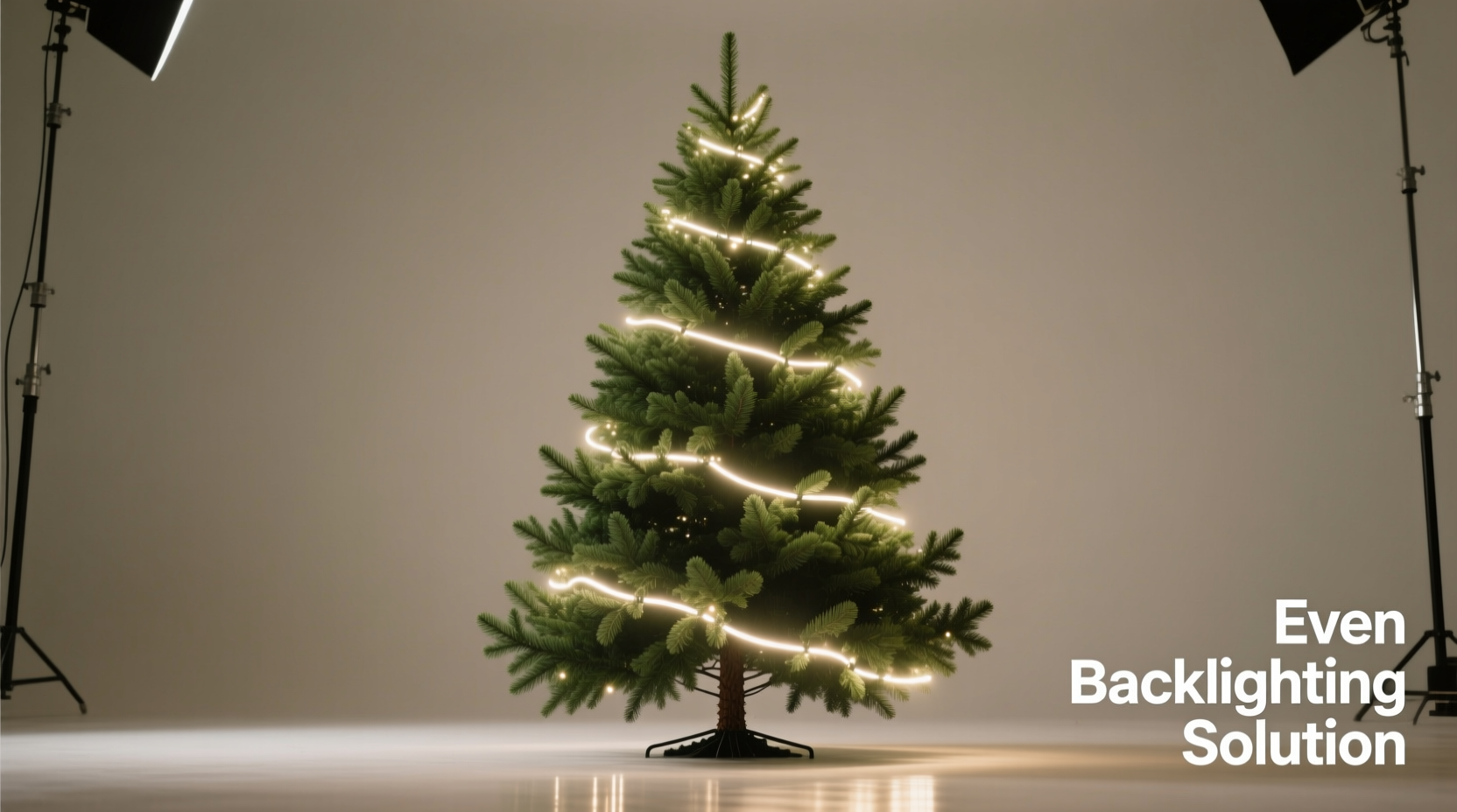 how to integrate led strip lights into a christmas tree for even backlighting