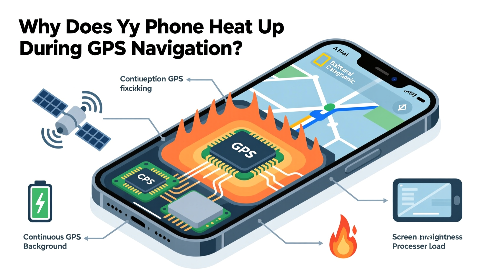 why does my phone heat up when using gps navigation fixes