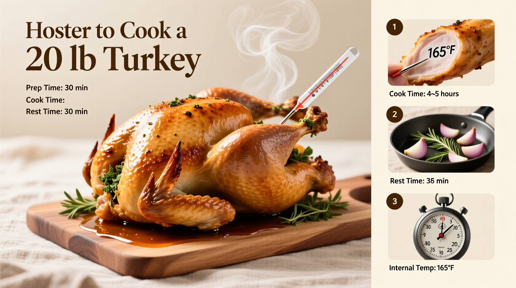 How Long to Cook a 20 lb Turkey: Perfect Timing Guide
