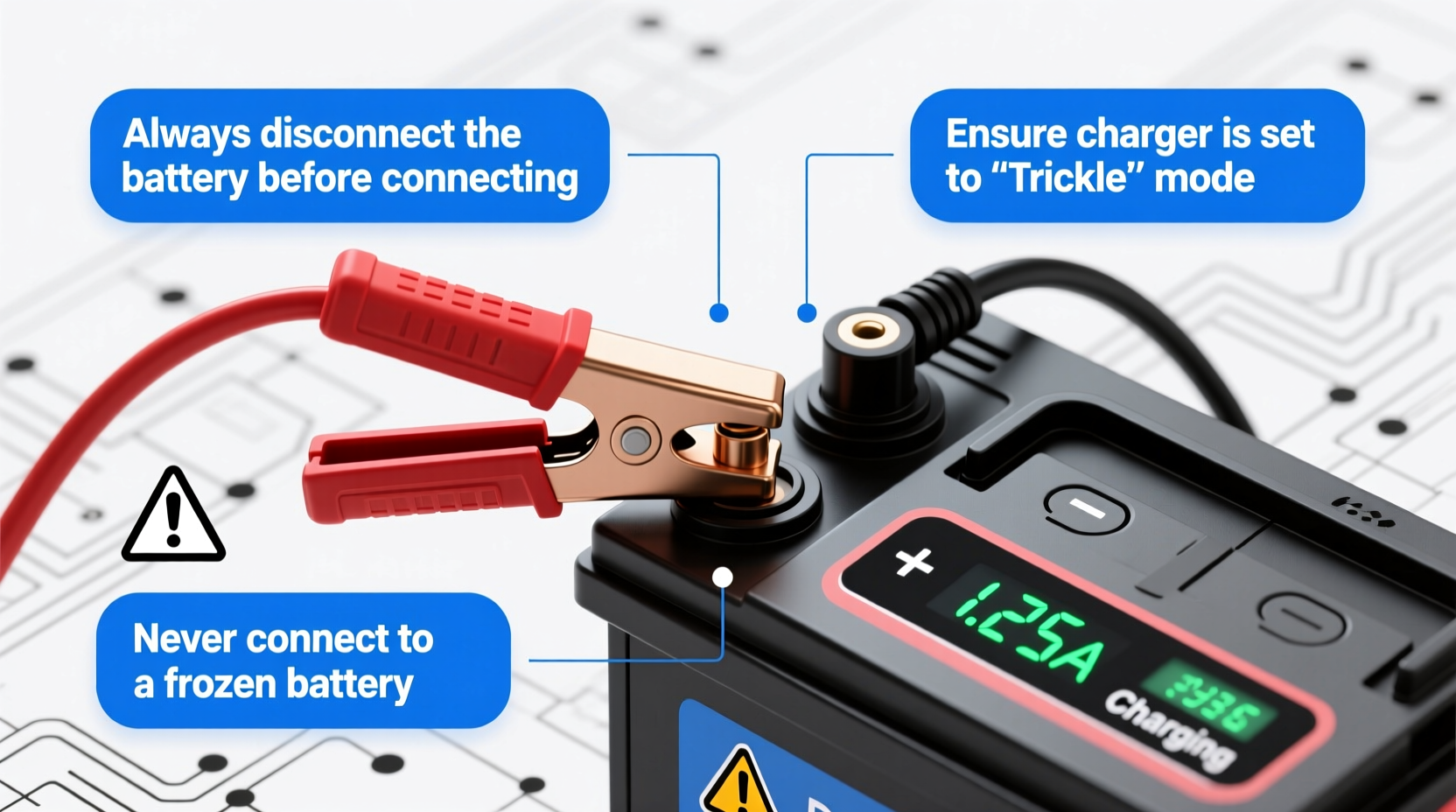 how to trickle charge a car battery