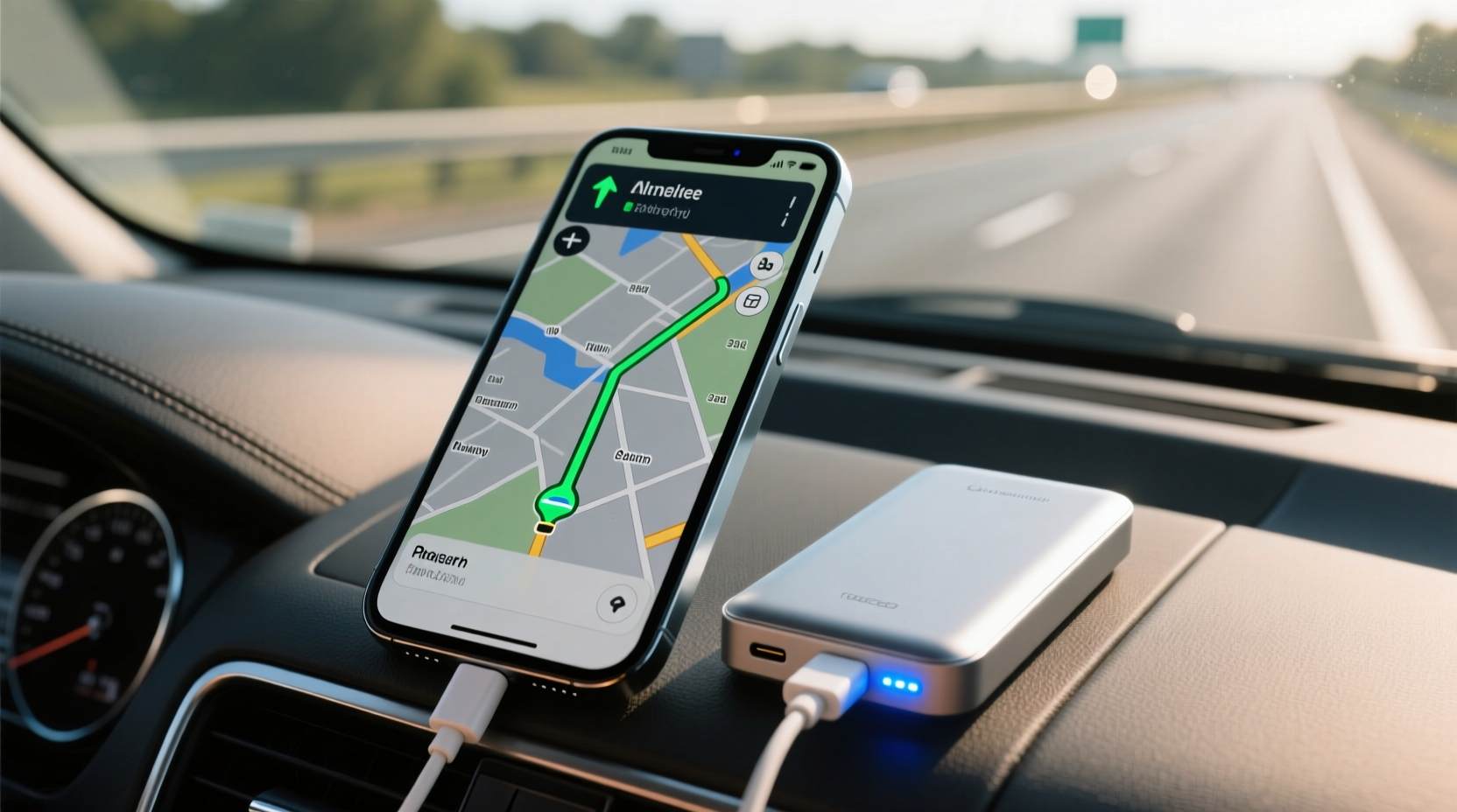 can you charge a phone with a power bank while using it for navigation